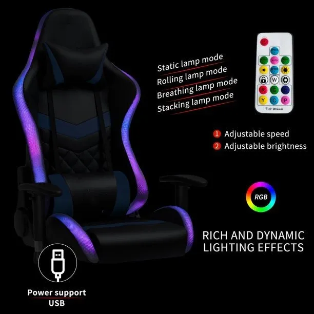 colorful light gaming chair